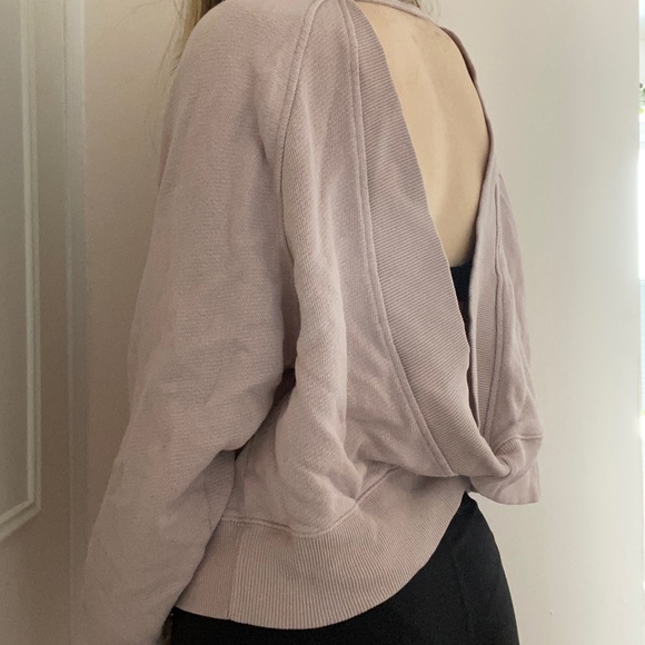 Pink american eagle open back sweater - Picture 2 of 2